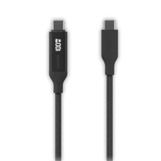 Câble USB-C Ubiquiti UACC-Cable-USB-100W-0.3M-BK 0,3m 100W Affichage Noir tressé