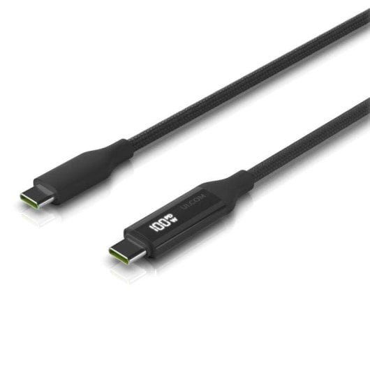 Câble USB-C Ubiquiti UACC-Cable-USB-100W-0.3M-BK 0,3m 100W Affichage Noir tressé