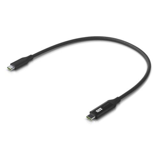 Câble USB-C Ubiquiti UACC-Cable-USB-100W-0.3M-BK 0,3m 100W Affichage Noir tressé