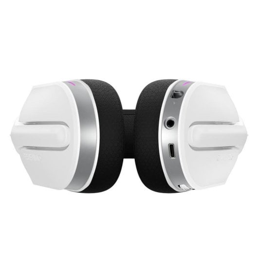 Auriculares ONiVERSE Polaris inalámbricos y con cable Gaming multiplataforma con Bluetooth, USB-C y LED, blancos