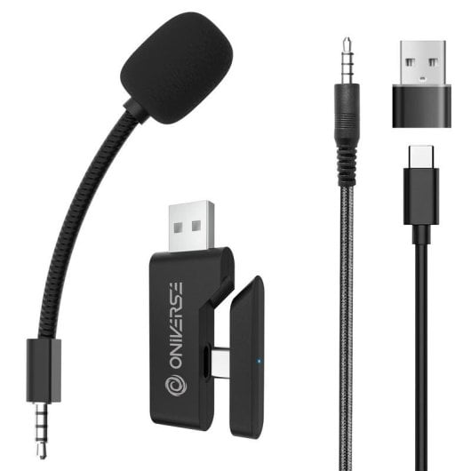 Auriculares ONiVERSE Polaris Gaming Wireless Bluetooth e USB-C/USB-A Microfone Preto