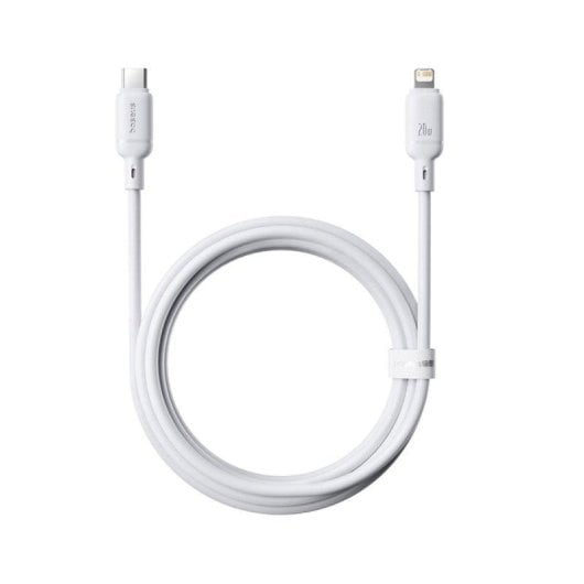 Câble Baseus Silky Series USB-C Lightning 20W 2m Silicone Blanc