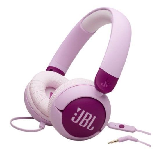 Auriculares JBL Junior 320 com fio Jack 3.5 mm Uso infantil dobráveis microfone Roxo
