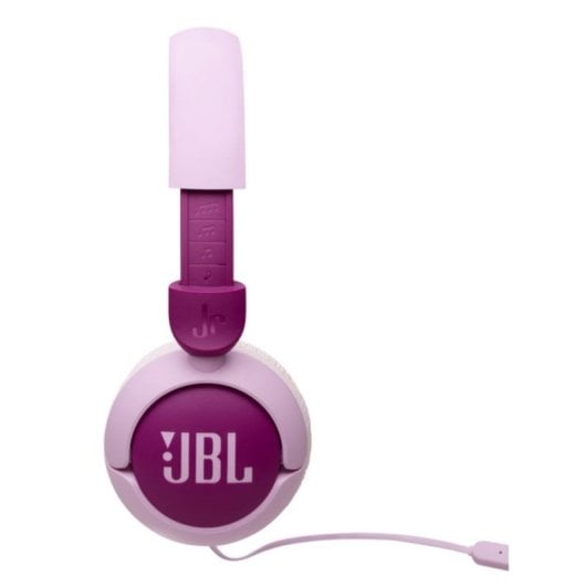 Auriculares JBL Junior 320 com fio Jack 3.5 mm Uso infantil dobráveis microfone Roxo