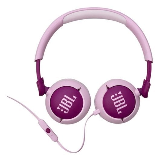 Auriculares JBL Junior 320 com fio Jack 3.5 mm Uso infantil dobráveis microfone Roxo