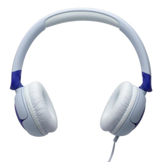 Auriculares JBL Junior 320 com fio Jack 3.5 mm para crianças com microfone azul