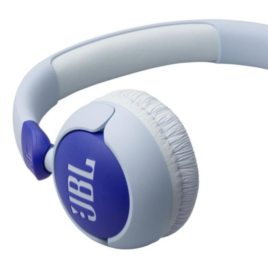 Auriculares JBL Junior 320 com fio Jack 3.5 mm para crianças com microfone azul