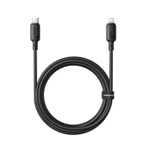 Câble Baseus Silky Series USB-C Lightning Silicone 20W 2m Noir