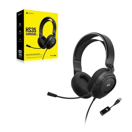 Auriculares Corsair HS35 SURROUND v2 con cable USB Gaming 7.1 Surround Micrófono negro