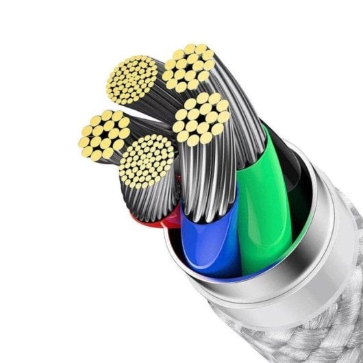 Câble Lightning Baseus CALD000102 2m USB-C 20W Nylon Blanc