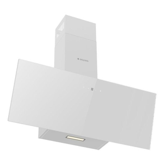 Campana extractora Aspes ACPD901AIN Doble tiro 90 cm cristal blanco con control táctil