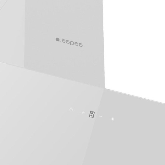 Campana extractora Aspes ACPD901AIN Doble tiro 90 cm cristal blanco con control táctil