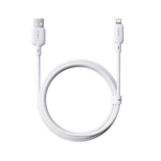 Câble Baseus Silky Series USB-C Lightning 1m PD 20W Silicone Blanc