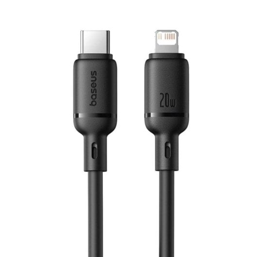 Câble Baseus Silky Series USB-C Lightning 1m 20W 2.4A Charge/Sync Noir