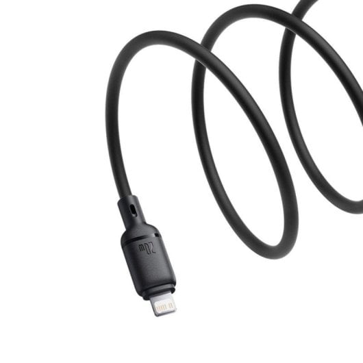 Câble Baseus Silky Series USB-C Lightning 1m 20W 2.4A Charge/Sync Noir