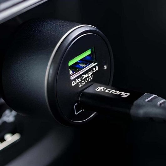 Chargeur voiture Crong CRG-PWRC-USBC63-BLK 63W USB-C PD QC3.0 Noir