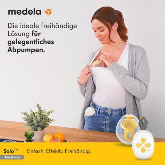 Extracteur de lait Medela Solo Électrique Conception compacte Blanc Jaune