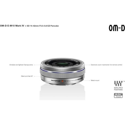 Appareil photo Mirrorless Olympus OM-D E-M10 Mark IV 20,3MP 5184x3888 14-42mm WiFi Bluetooth