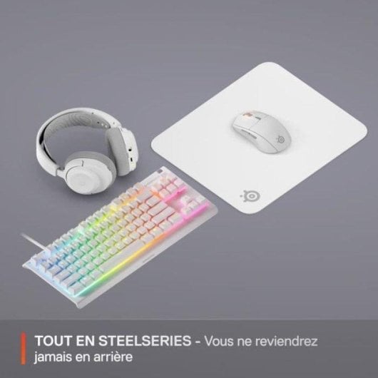 Tapis de souris Steelseries 63461 blanc 320x270 mm microfibre base antidérapante