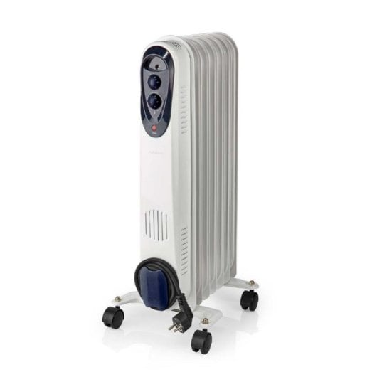 Ölradiator Nedis HTOI30WT7 1500W 7 Elemente Weiß Überhitzungsschutz