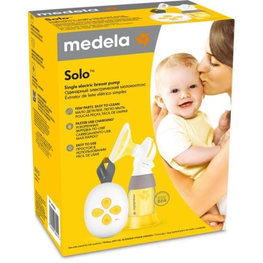 Extractor de leite Medela Solo Elétrico 150ml Portátil USB Bateria Recargável