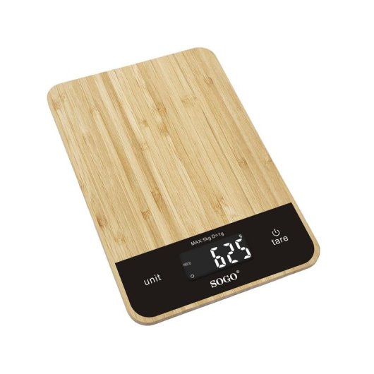 Bilancia da cucina Sogo BAC-SS-3944 Bamboo 5 kg LCD touchscreen funzione tara