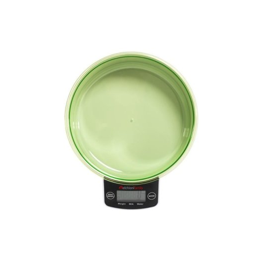 Balance de cuisine MELCHIONI FAMILY Allegra WV 5 kg LCD bol vert blanc
