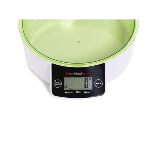 Balance de cuisine MELCHIONI FAMILY Allegra WV 5 kg LCD bol vert blanc