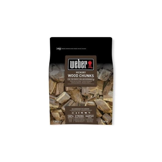 Grillholz Weber 17619 Hickory 1,5 kg Aromaholz für Barbecue