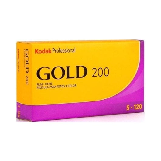 Película Kodak PK5 120 Gold 200 Color Formato Médio ISO 200 Pack 5 Rolos