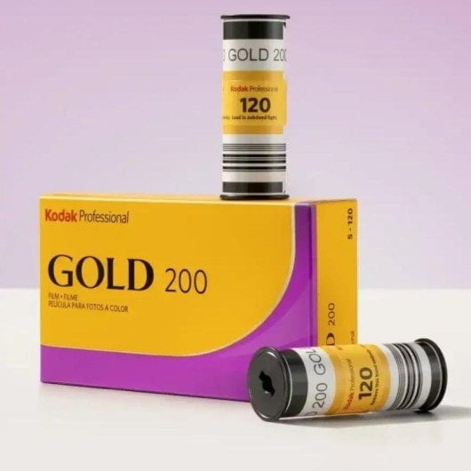 Película Kodak PK5 120 Gold 200 Color Formato Médio ISO 200 Pack 5 Rolos