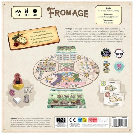 Brettspiel Asmodee Fromage Simultane Arbeiterplatzierung Strategie 1-4 Spieler