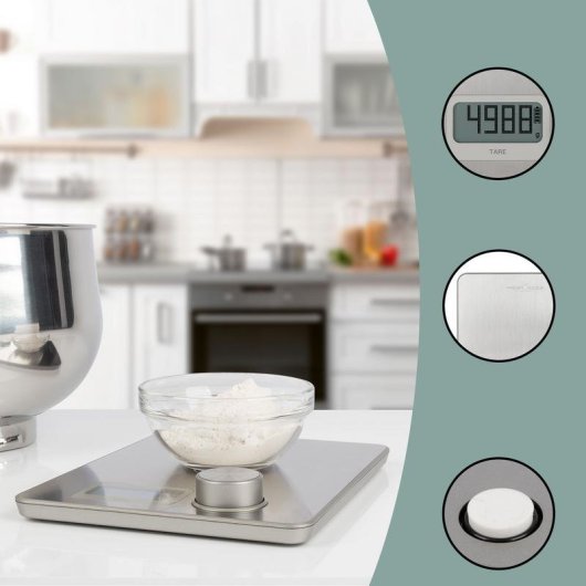Küchenwaage ProfiCook PC-KW 1263 Edelstahl 5 kg LED Anzeige Tara Funktion