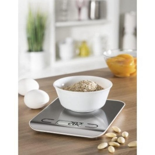 Küchenwaage Xavax Stella Silber Weiß 5 kg Edelstahl LCD Tara