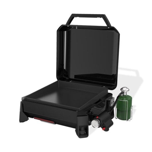Barbecue WEBER 1500207 Gas Tischgerät Plancha mit Deckel schwarz
