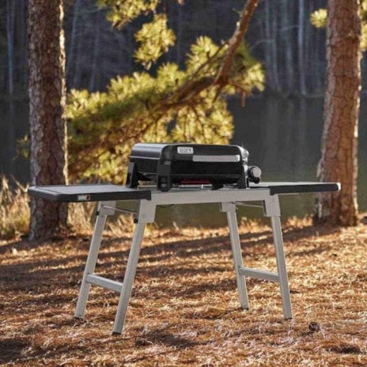 Barbecue WEBER 1500207 Gas Tischgerät Plancha mit Deckel schwarz