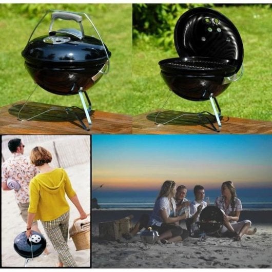Barbecue WEBER Smokey Joe Premium tragbar 37 cm Schwarz Aluminium