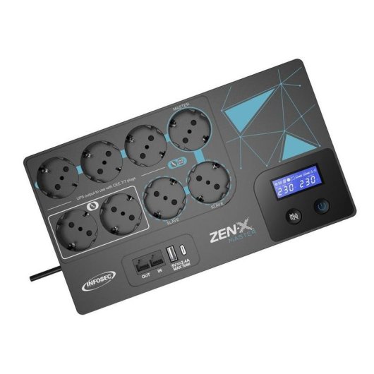 Sai Infosec 800VA Batterie Plomb 8 Prises Fonction Eco Gestion Automatique