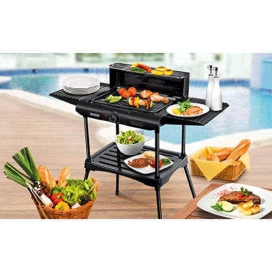 Barbecue elettrica UNOLD 58565 1600W superficie ampia termostato rimovibile nera