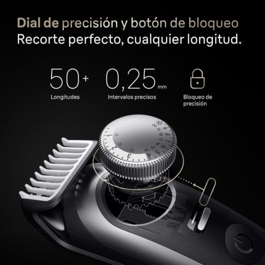 Barba Braun BeardTrimmer 9 BT9560 Regolazione Precisione 52 Lunghezze Wet&Dry