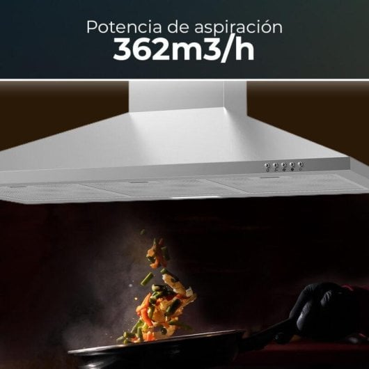 Campana extractora SVAN SCPP901BX Ducted/Recirculating 90cm inox LED