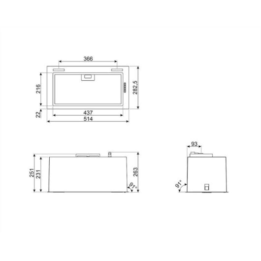 Campagne extracteur SMEG KSG52HPE Intégrée 52cm acier inoxydable LED