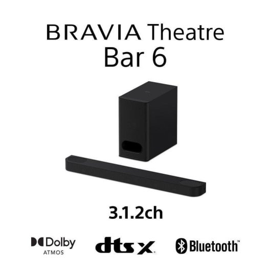 Barra de Sonido Sony BRAVIA Theatre Bar 6 3.1.2 350W Bluetooth HDMI Dolby Atmos