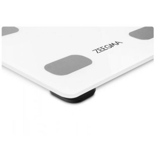 Balance intelligente ZEEGMA GEWIT 200 kg Bluetooth verre trempé blanc