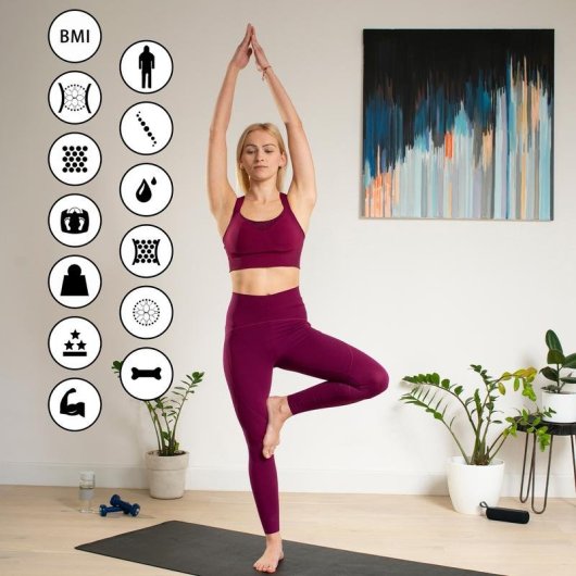 Balance intelligente ZEEGMA GEWIT 200 kg Bluetooth verre trempé blanc