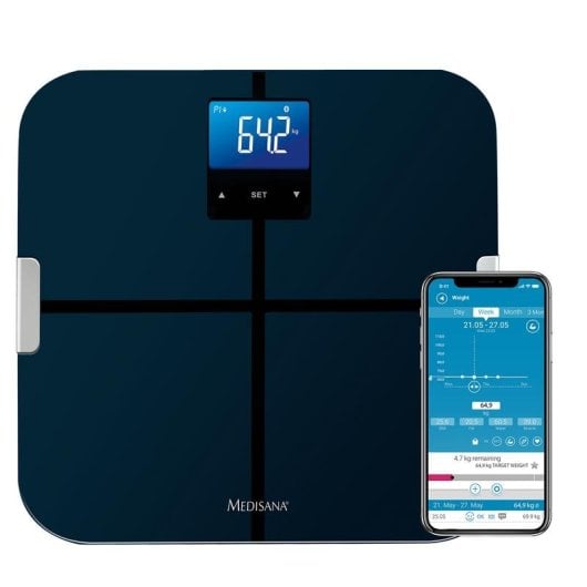 Badezimmerwaage Medisana BS 440 Connect 180 kg Bluetooth Körperanalyse Glas
