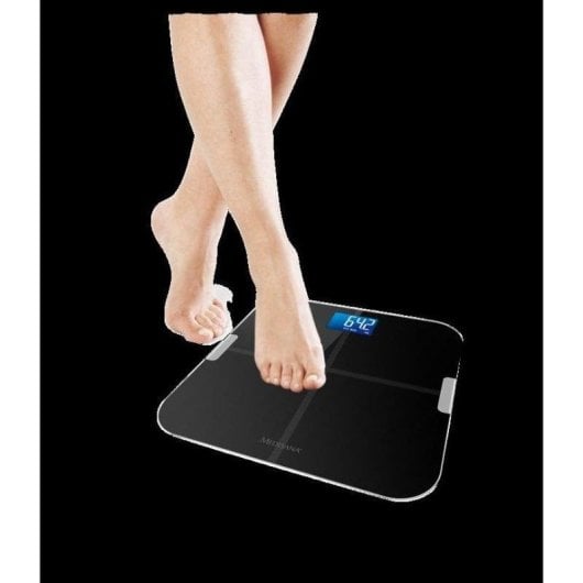 Balança Bioimpedância Medisana BS 440 Connect Até 180 kg 6 Índices Bluetooth LCD