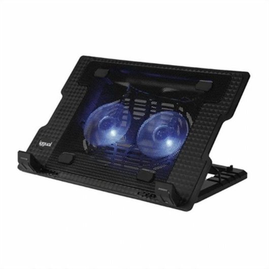 Supporto Portatile IGGUAL RP2V17A Doppio Ventilatore 2 USB 4 Altezze fino a 17"