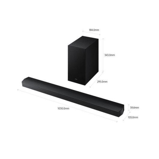 Barra de Sonido Samsung B400F 5.1 400W Bluetooth HDMI ARC Subwoofer Dolby Digital 5.1