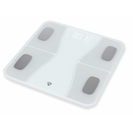 Báscula de baño Nedis SmartLife análisis corporal Bluetooth LED blanca
